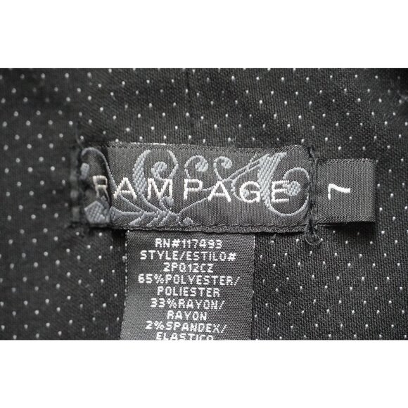 Y2K Rampage Skirt Size 7 Black White Polka Dots High Waisted Form Fitting Pencil - Picture 7 of 8